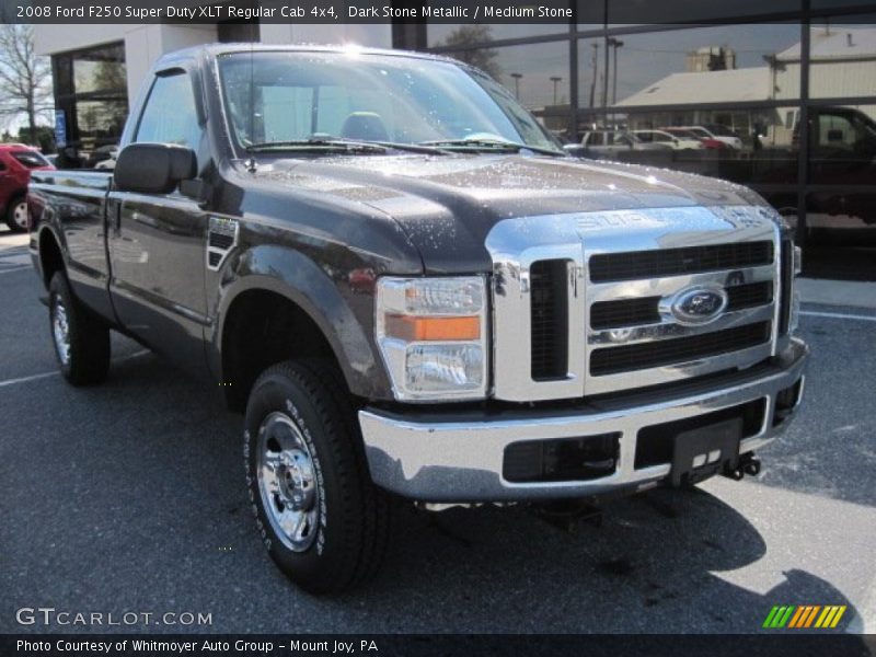 Dark Stone Metallic / Medium Stone 2008 Ford F250 Super Duty XLT Regular Cab 4x4