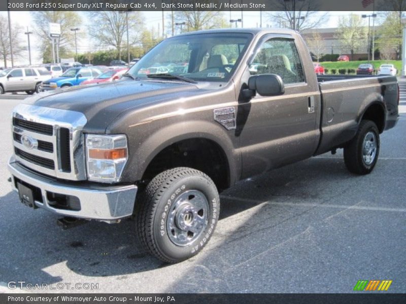 Dark Stone Metallic / Medium Stone 2008 Ford F250 Super Duty XLT Regular Cab 4x4