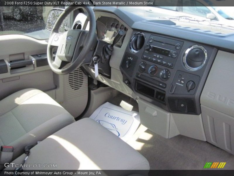 Dark Stone Metallic / Medium Stone 2008 Ford F250 Super Duty XLT Regular Cab 4x4