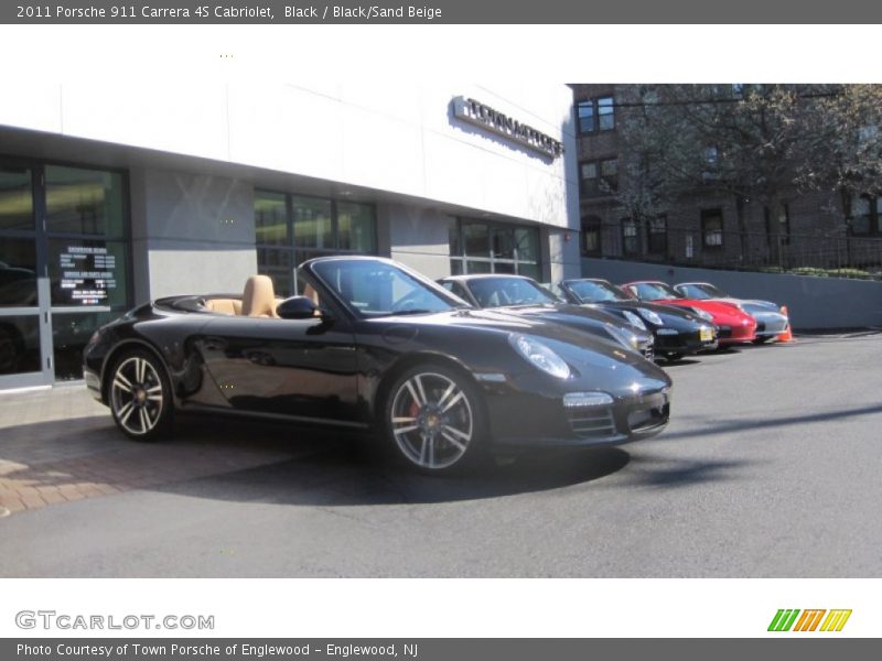 Black / Black/Sand Beige 2011 Porsche 911 Carrera 4S Cabriolet