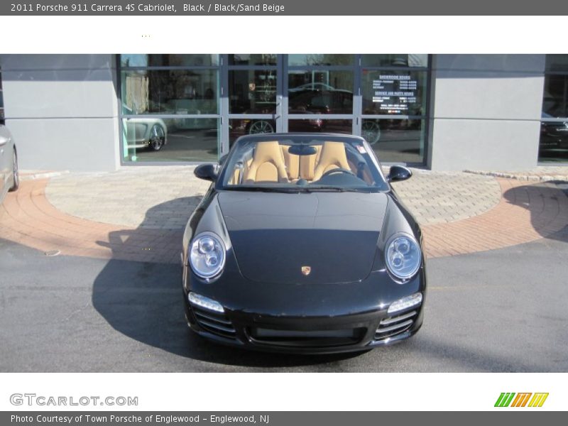 Black / Black/Sand Beige 2011 Porsche 911 Carrera 4S Cabriolet