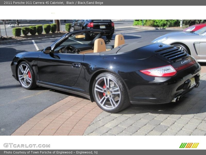 Black / Black/Sand Beige 2011 Porsche 911 Carrera 4S Cabriolet