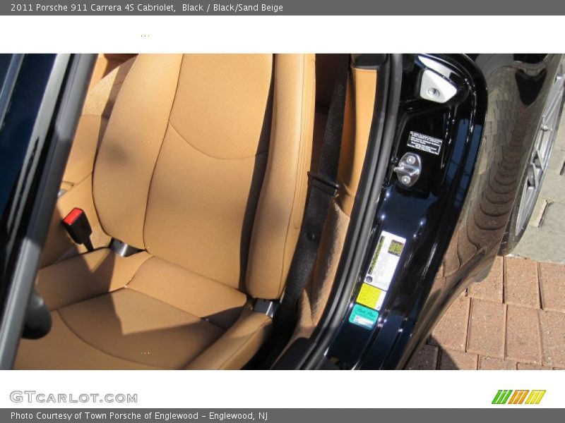 Black / Black/Sand Beige 2011 Porsche 911 Carrera 4S Cabriolet