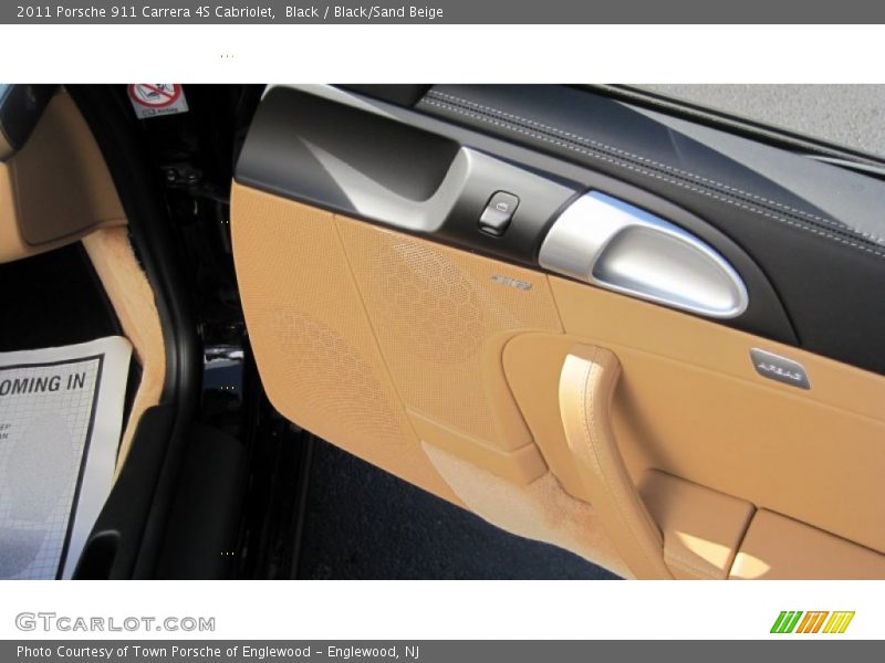 Black / Black/Sand Beige 2011 Porsche 911 Carrera 4S Cabriolet