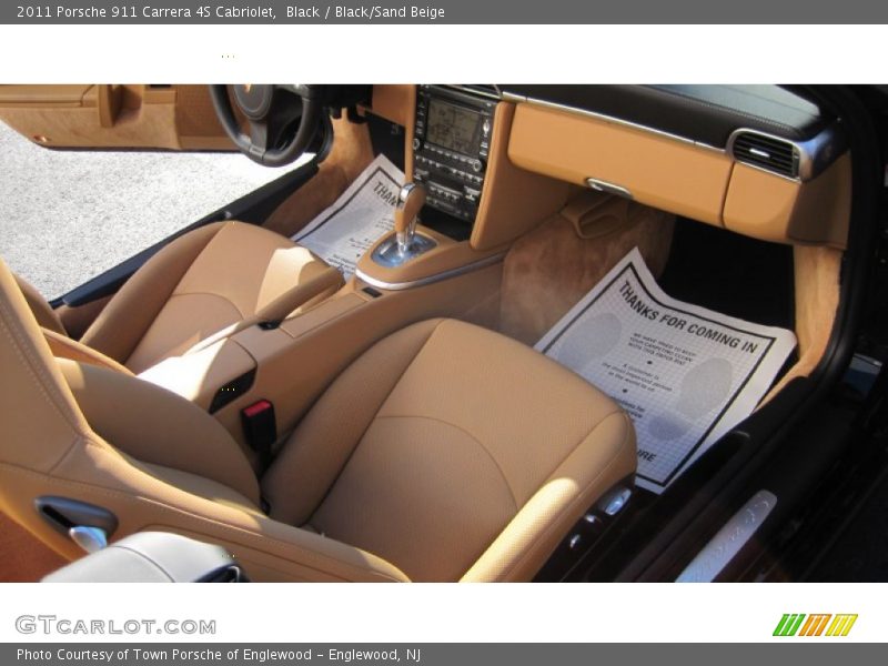 Black / Black/Sand Beige 2011 Porsche 911 Carrera 4S Cabriolet