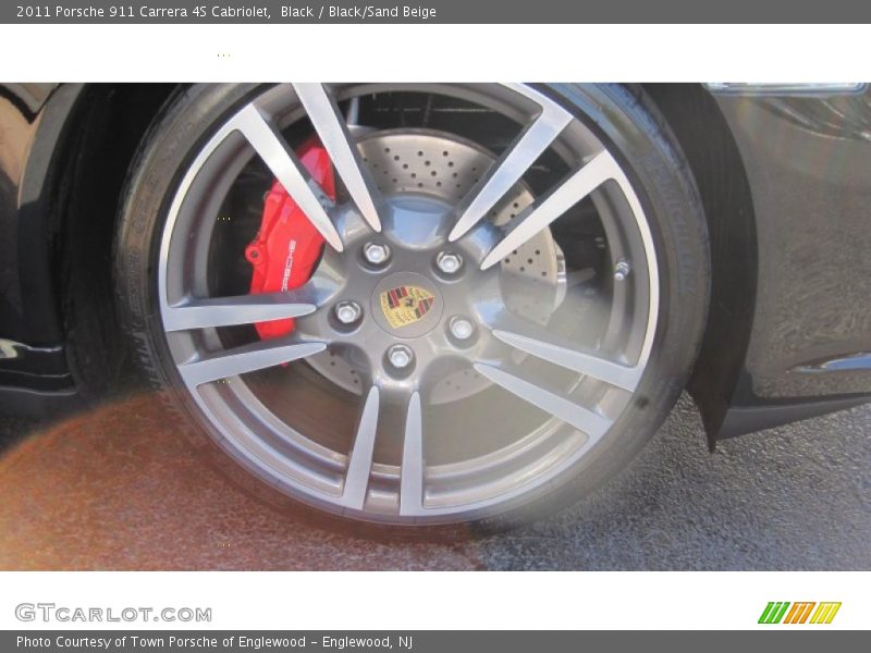 Black / Black/Sand Beige 2011 Porsche 911 Carrera 4S Cabriolet