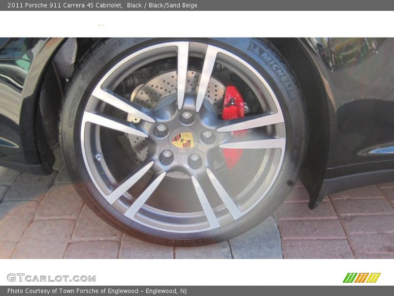 Black / Black/Sand Beige 2011 Porsche 911 Carrera 4S Cabriolet