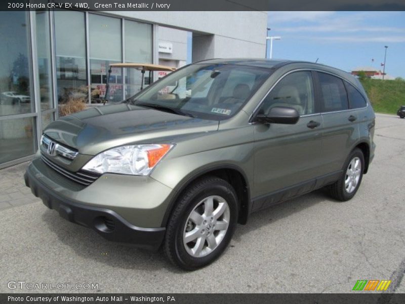 Green Tea Metallic / Ivory 2009 Honda CR-V EX 4WD
