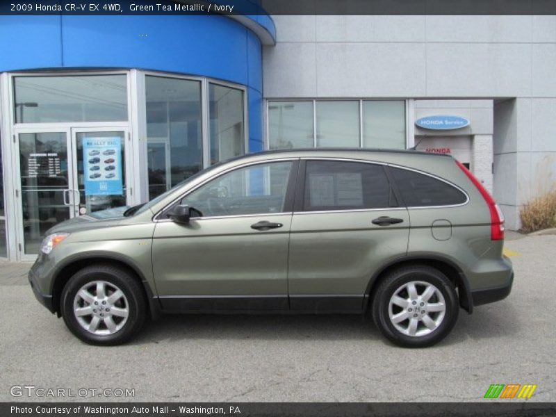 Green Tea Metallic / Ivory 2009 Honda CR-V EX 4WD