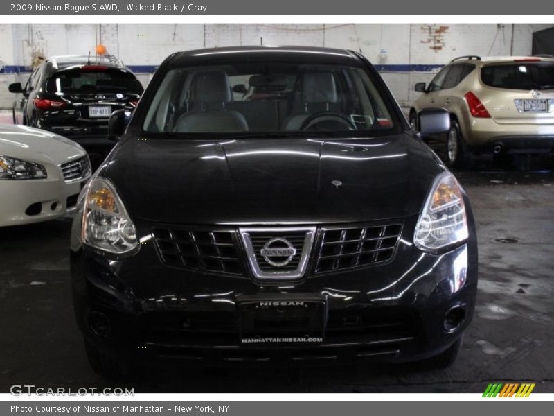 Wicked Black / Gray 2009 Nissan Rogue S AWD