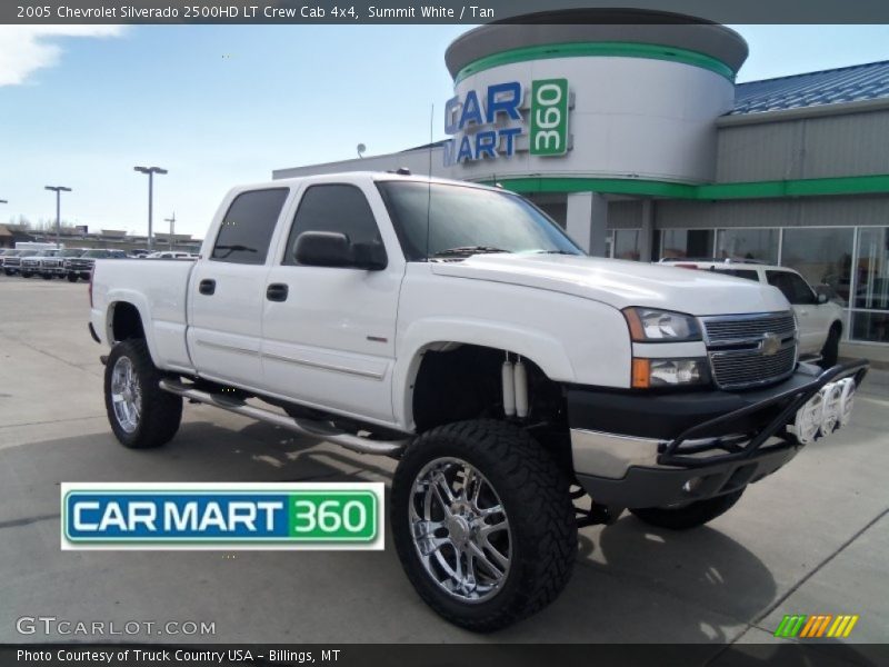 Summit White / Tan 2005 Chevrolet Silverado 2500HD LT Crew Cab 4x4