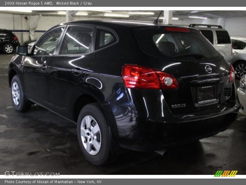 Wicked Black / Gray 2009 Nissan Rogue S AWD