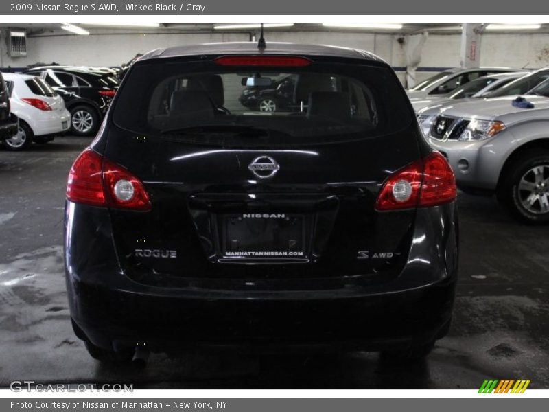 Wicked Black / Gray 2009 Nissan Rogue S AWD