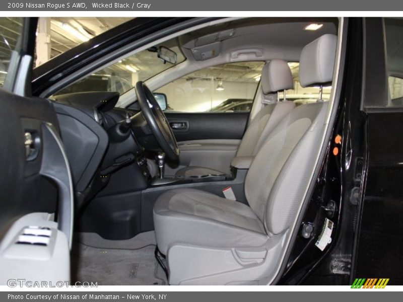 Wicked Black / Gray 2009 Nissan Rogue S AWD