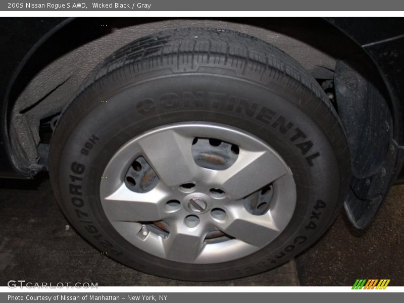 Wicked Black / Gray 2009 Nissan Rogue S AWD