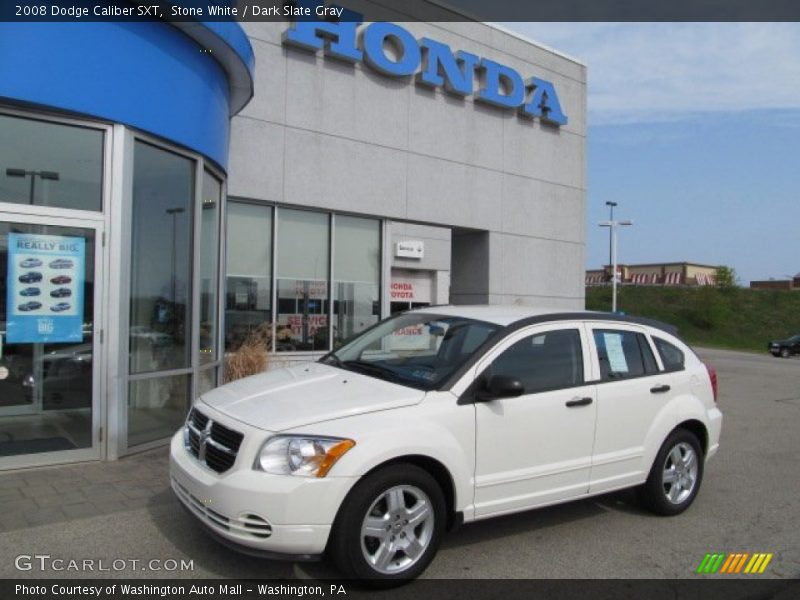 Stone White / Dark Slate Gray 2008 Dodge Caliber SXT