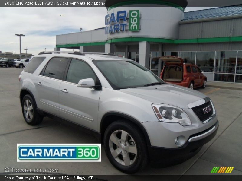 Quicksilver Metallic / Ebony 2010 GMC Acadia SLT AWD