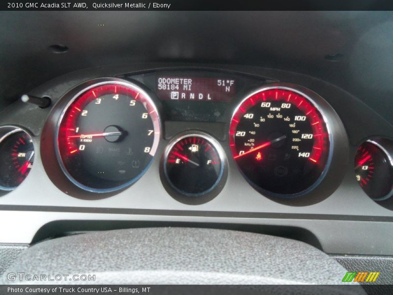Quicksilver Metallic / Ebony 2010 GMC Acadia SLT AWD