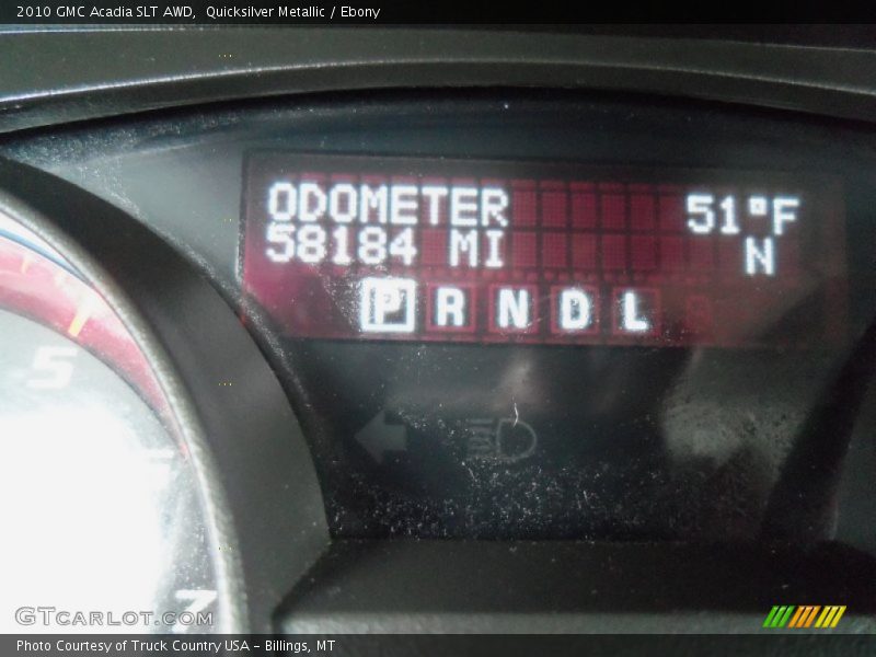 Quicksilver Metallic / Ebony 2010 GMC Acadia SLT AWD
