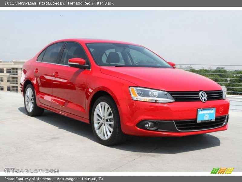 Tornado Red / Titan Black 2011 Volkswagen Jetta SEL Sedan