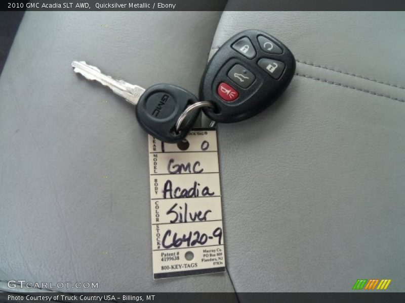 Quicksilver Metallic / Ebony 2010 GMC Acadia SLT AWD