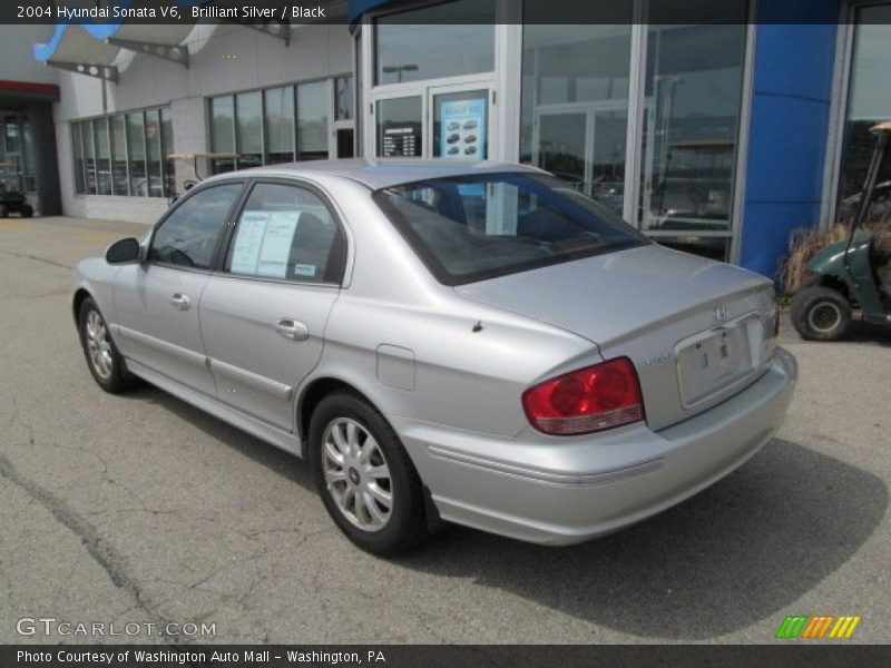 Brilliant Silver / Black 2004 Hyundai Sonata V6