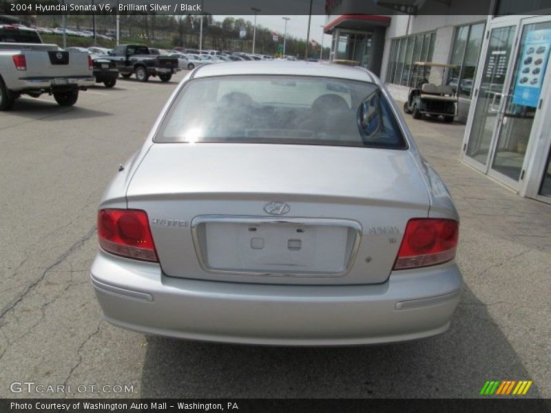 Brilliant Silver / Black 2004 Hyundai Sonata V6