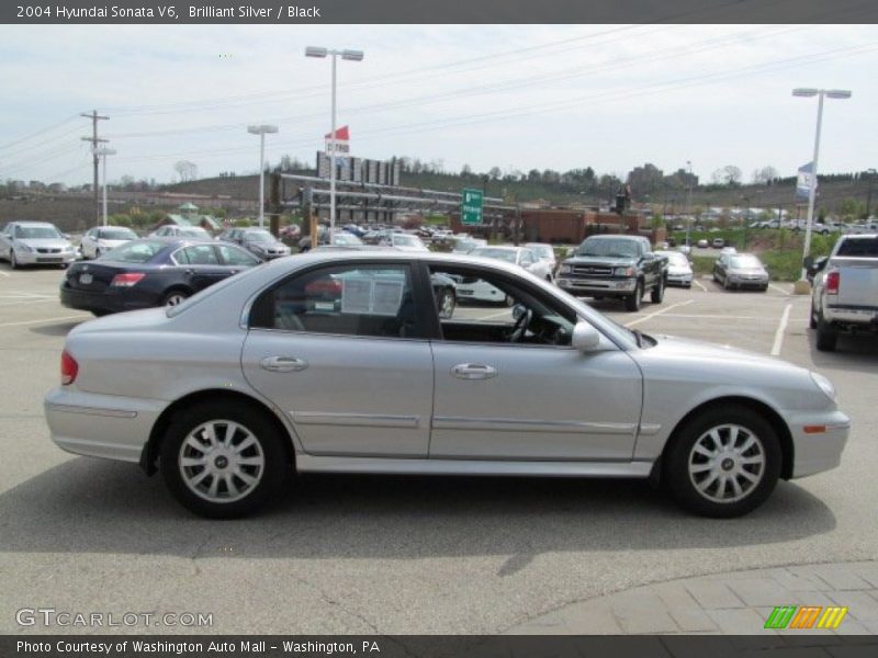 Brilliant Silver / Black 2004 Hyundai Sonata V6