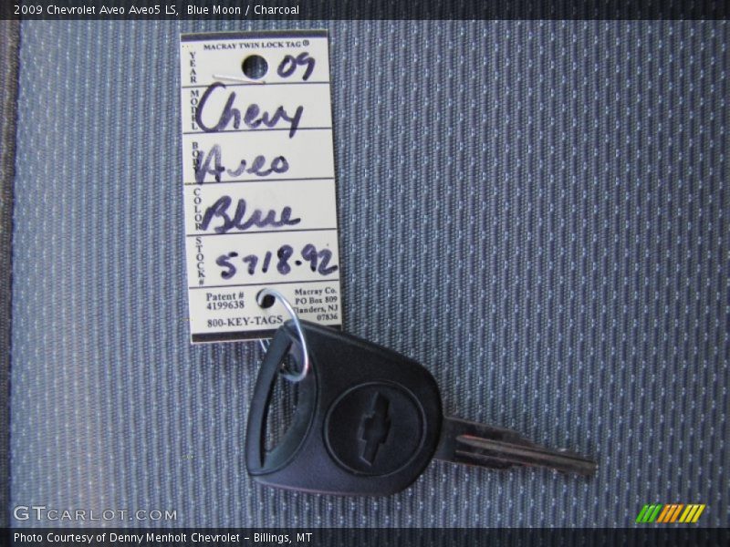 Blue Moon / Charcoal 2009 Chevrolet Aveo Aveo5 LS