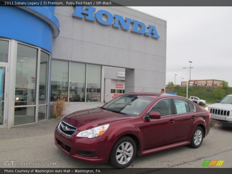 Ruby Red Pearl / Off-Black 2011 Subaru Legacy 2.5i Premium
