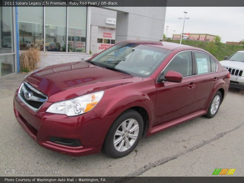 Ruby Red Pearl / Off-Black 2011 Subaru Legacy 2.5i Premium