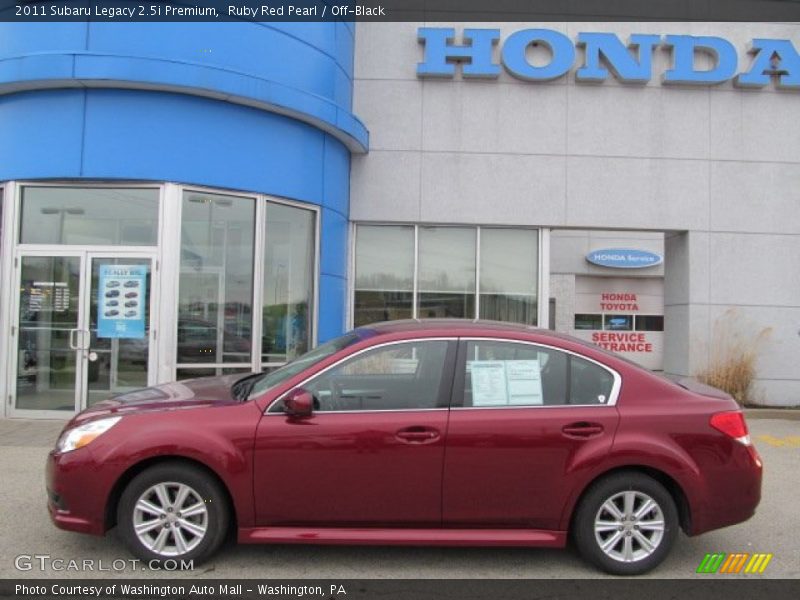 Ruby Red Pearl / Off-Black 2011 Subaru Legacy 2.5i Premium