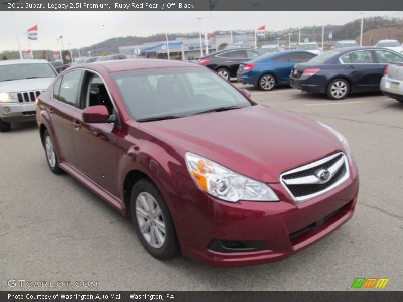 Ruby Red Pearl / Off-Black 2011 Subaru Legacy 2.5i Premium