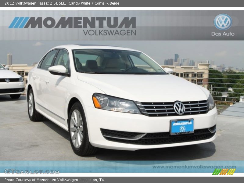 Candy White / Cornsilk Beige 2012 Volkswagen Passat 2.5L SEL