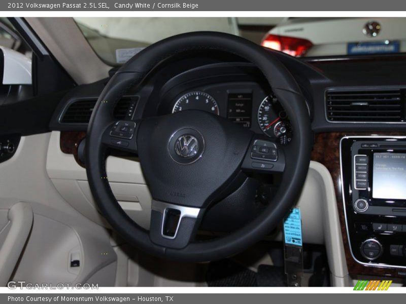 Candy White / Cornsilk Beige 2012 Volkswagen Passat 2.5L SEL
