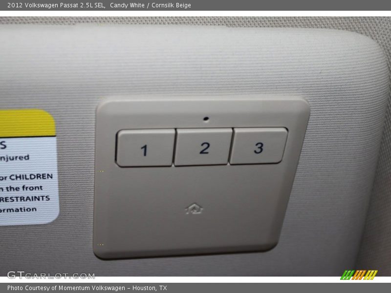 Candy White / Cornsilk Beige 2012 Volkswagen Passat 2.5L SEL
