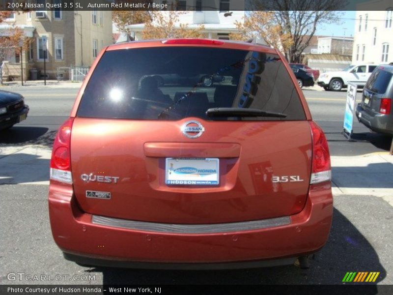 Autumn Red Metallic / Beige 2004 Nissan Quest 3.5 SL