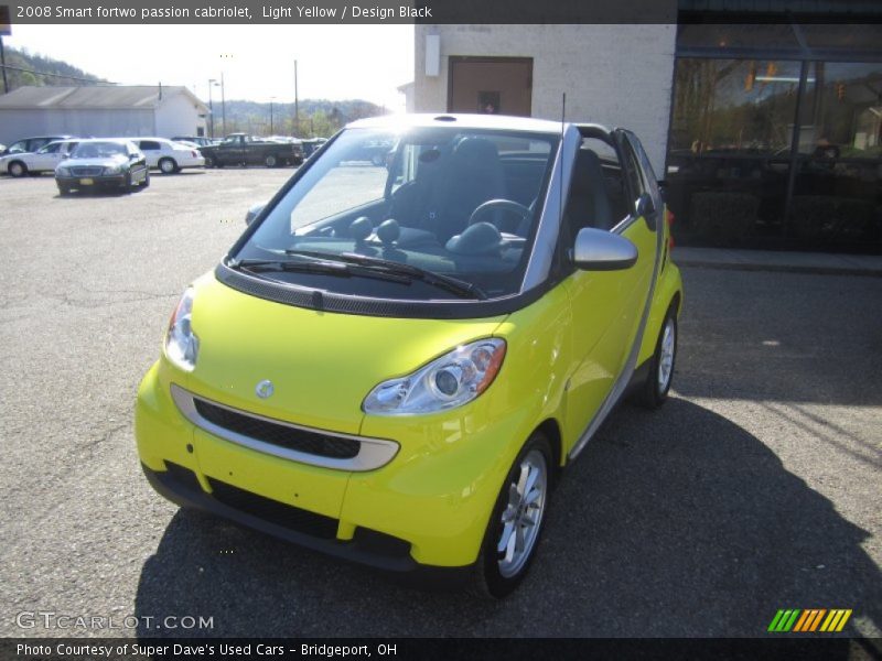 Light Yellow / Design Black 2008 Smart fortwo passion cabriolet