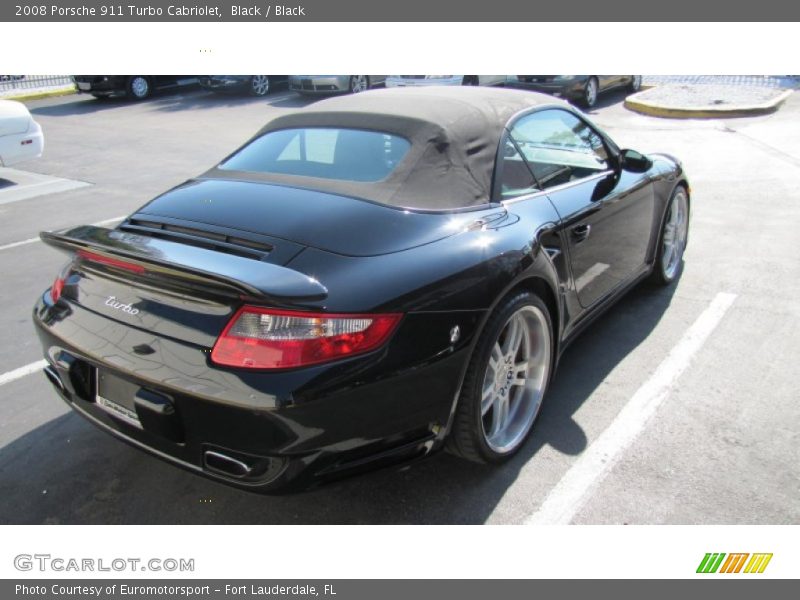 Black / Black 2008 Porsche 911 Turbo Cabriolet