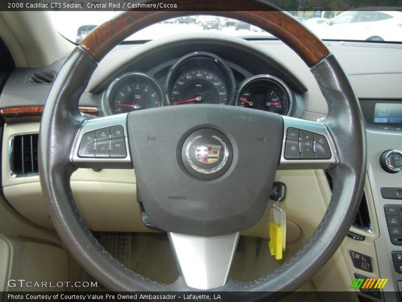 Crystal Red / Cashmere/Cocoa 2008 Cadillac CTS Sedan