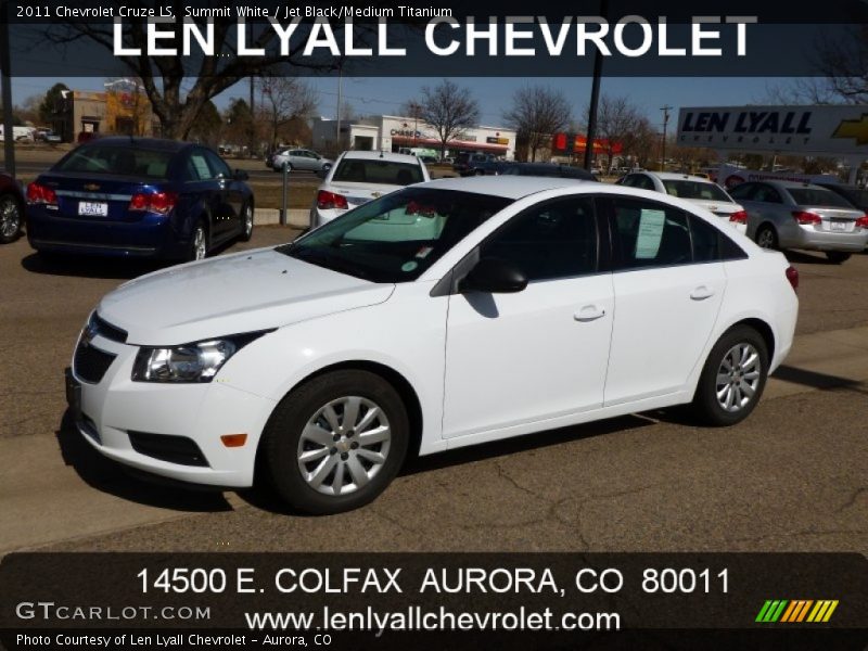 Summit White / Jet Black/Medium Titanium 2011 Chevrolet Cruze LS