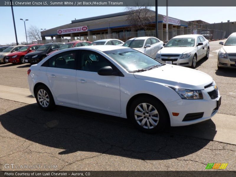 Summit White / Jet Black/Medium Titanium 2011 Chevrolet Cruze LS