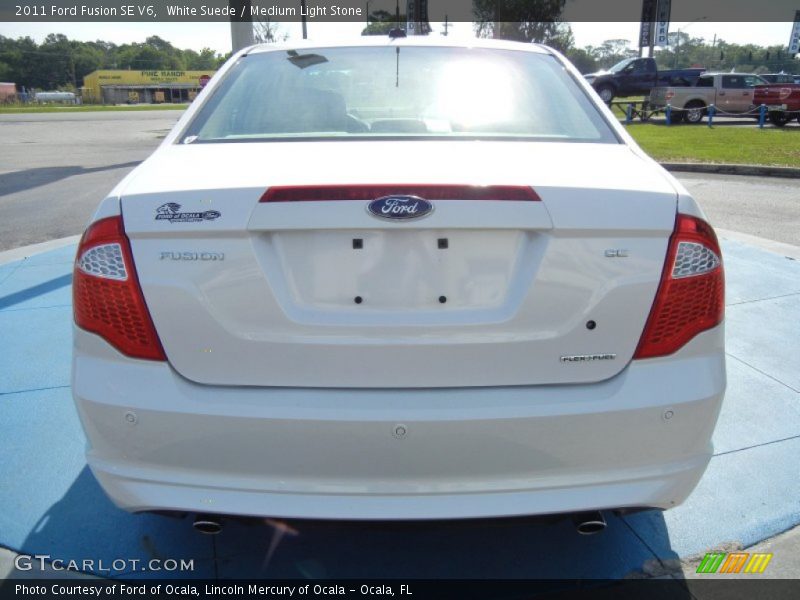 White Suede / Medium Light Stone 2011 Ford Fusion SE V6