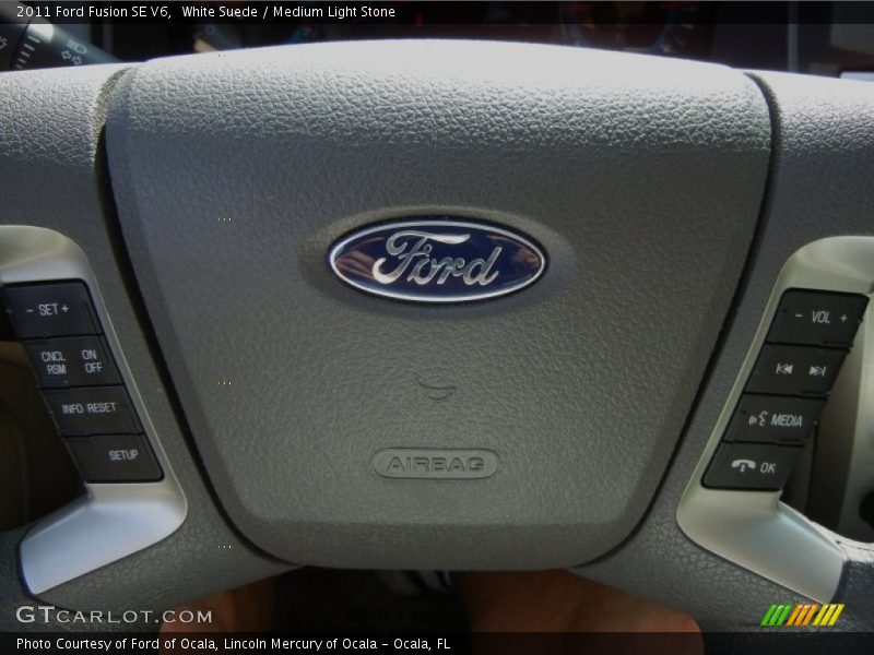 White Suede / Medium Light Stone 2011 Ford Fusion SE V6