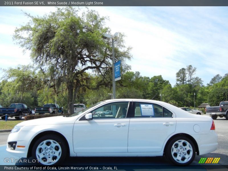 White Suede / Medium Light Stone 2011 Ford Fusion SE V6