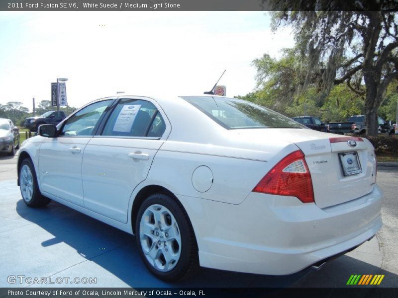 White Suede / Medium Light Stone 2011 Ford Fusion SE V6