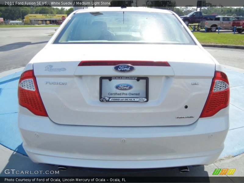 White Suede / Medium Light Stone 2011 Ford Fusion SE V6