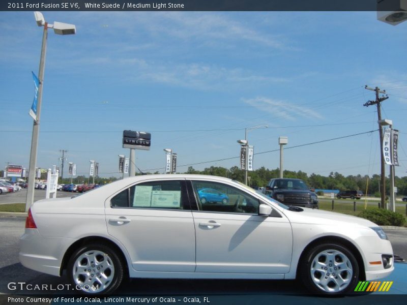 White Suede / Medium Light Stone 2011 Ford Fusion SE V6