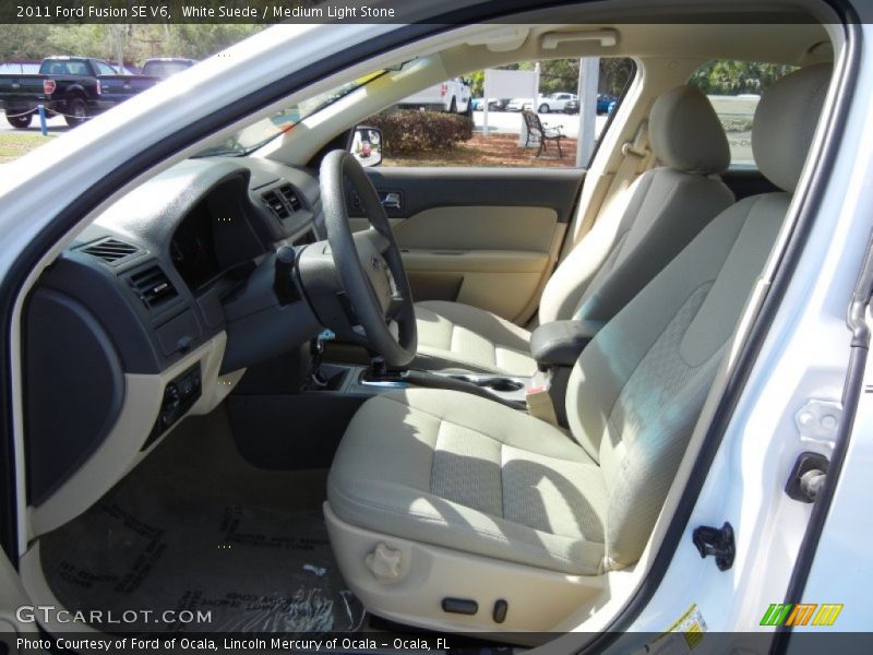 White Suede / Medium Light Stone 2011 Ford Fusion SE V6