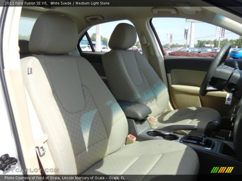 White Suede / Medium Light Stone 2011 Ford Fusion SE V6